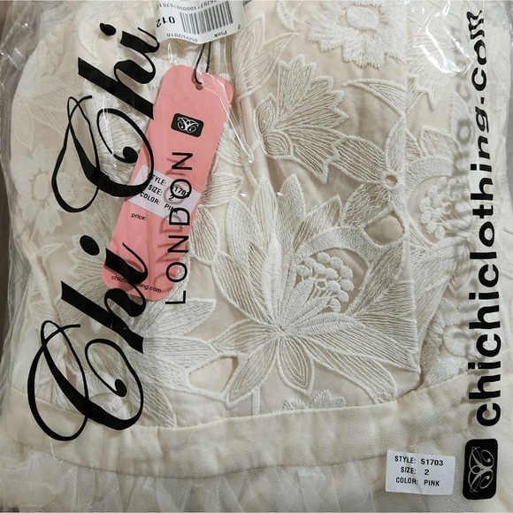 NWT Chi Chi London A Love Above The Rest Dress in Blush Pink Size 2 - Picture 8 of 9